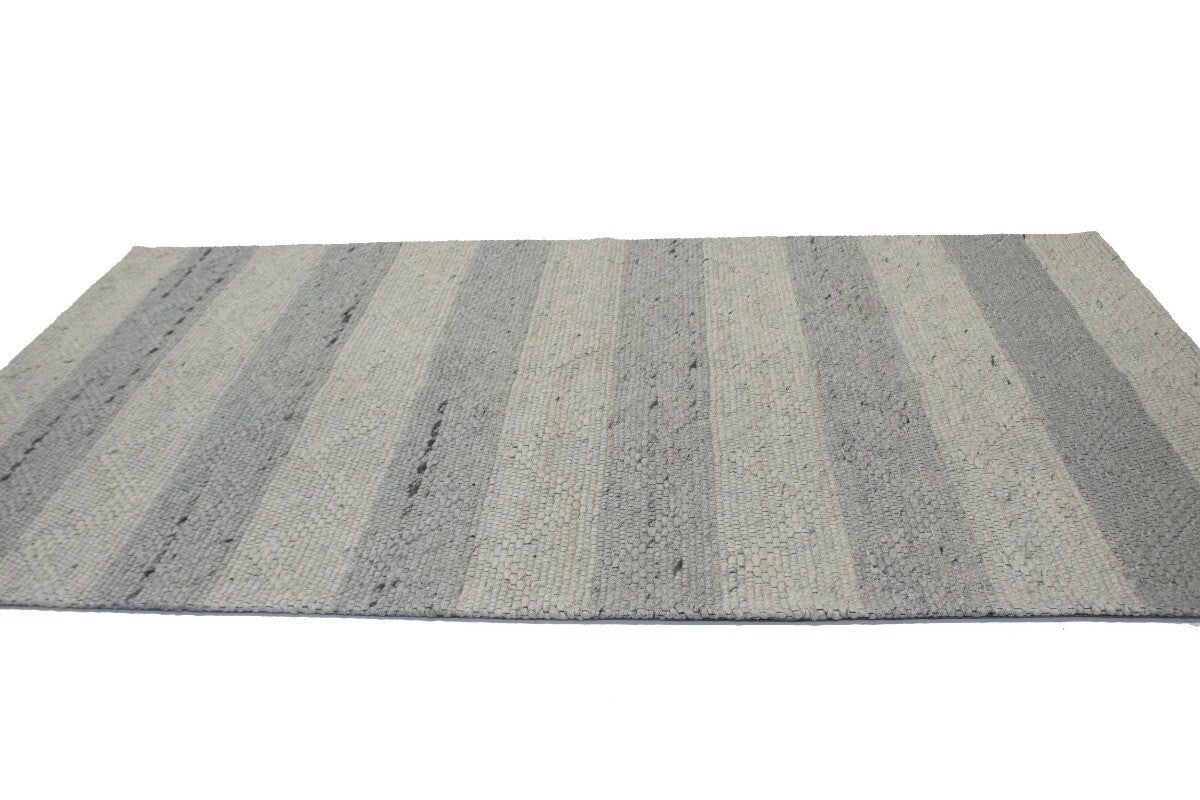 Modern Hand-Tufted Wool Area Rug Zig-Zag Design