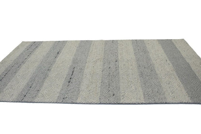 Modern Hand-Tufted Wool Area Rug Zig-Zag Design