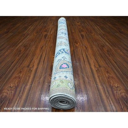 6'X8'8" Dorian Gray Colorful Fusion Kazak Organic Wool Oriental Rug