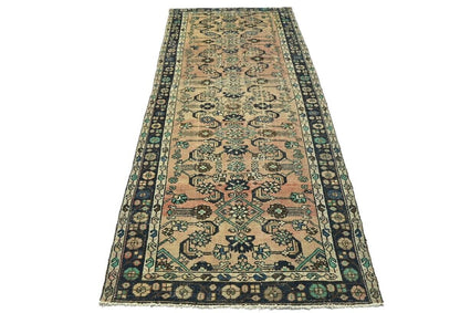 Vintage Antique Oriental Runner Rug Muted