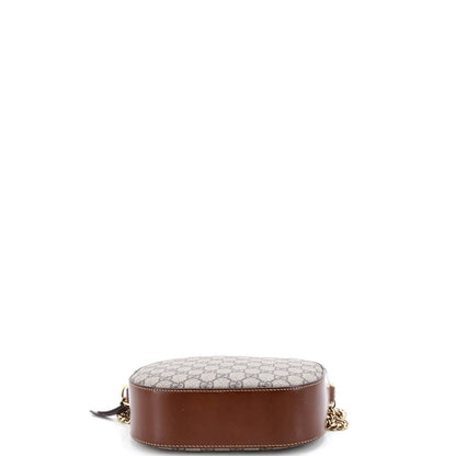 Gucci Chain Crossbody Bag Gg Coated Canvas And Leather Mini