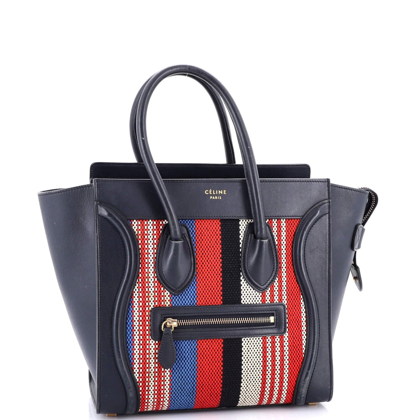 Celine Luggage Bag Canvas And Leather Micro