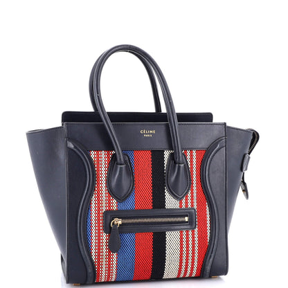 Celine Luggage Bag Canvas And Leather Micro