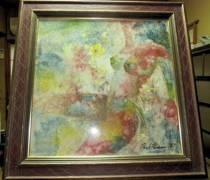 Peck Pinon (Filipino) - Nude Signed Original Painting Oil On Canvas Framed 1987
