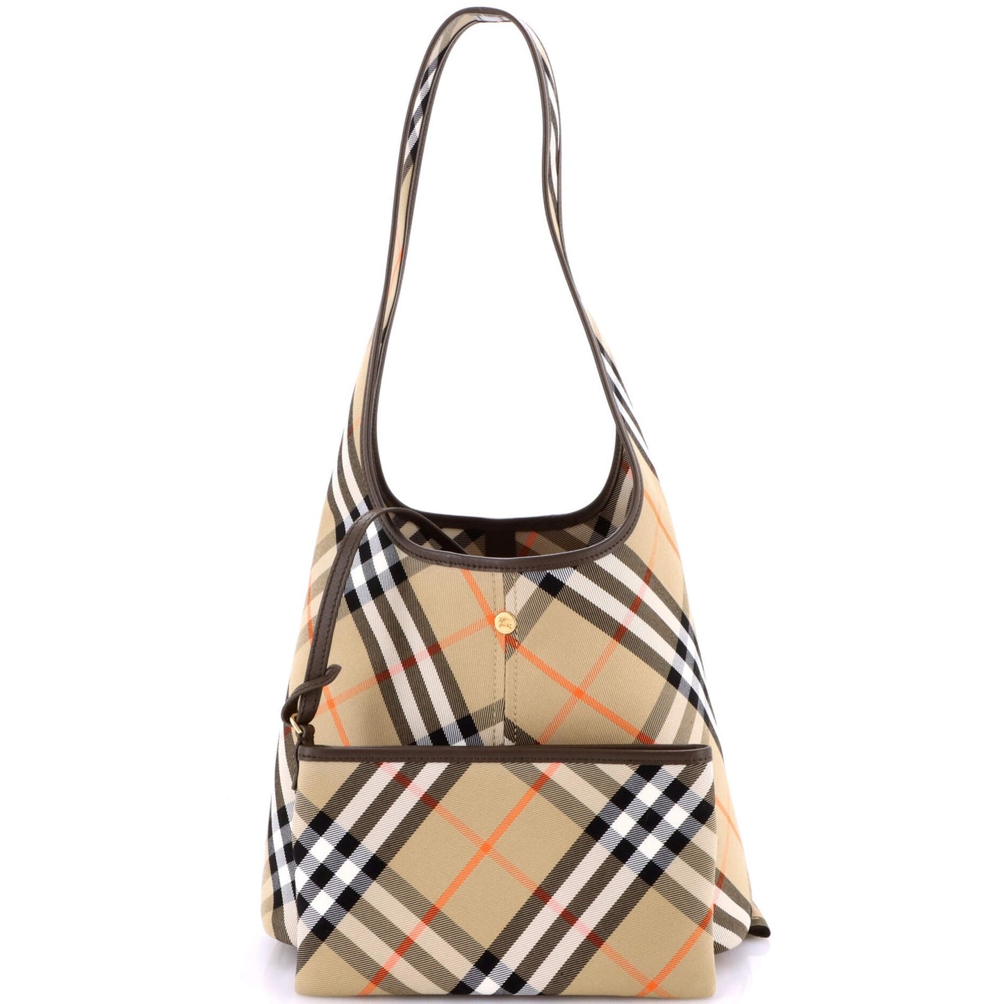 Burberry Hobo Shoulder Bag Vintage Check Canvas Small