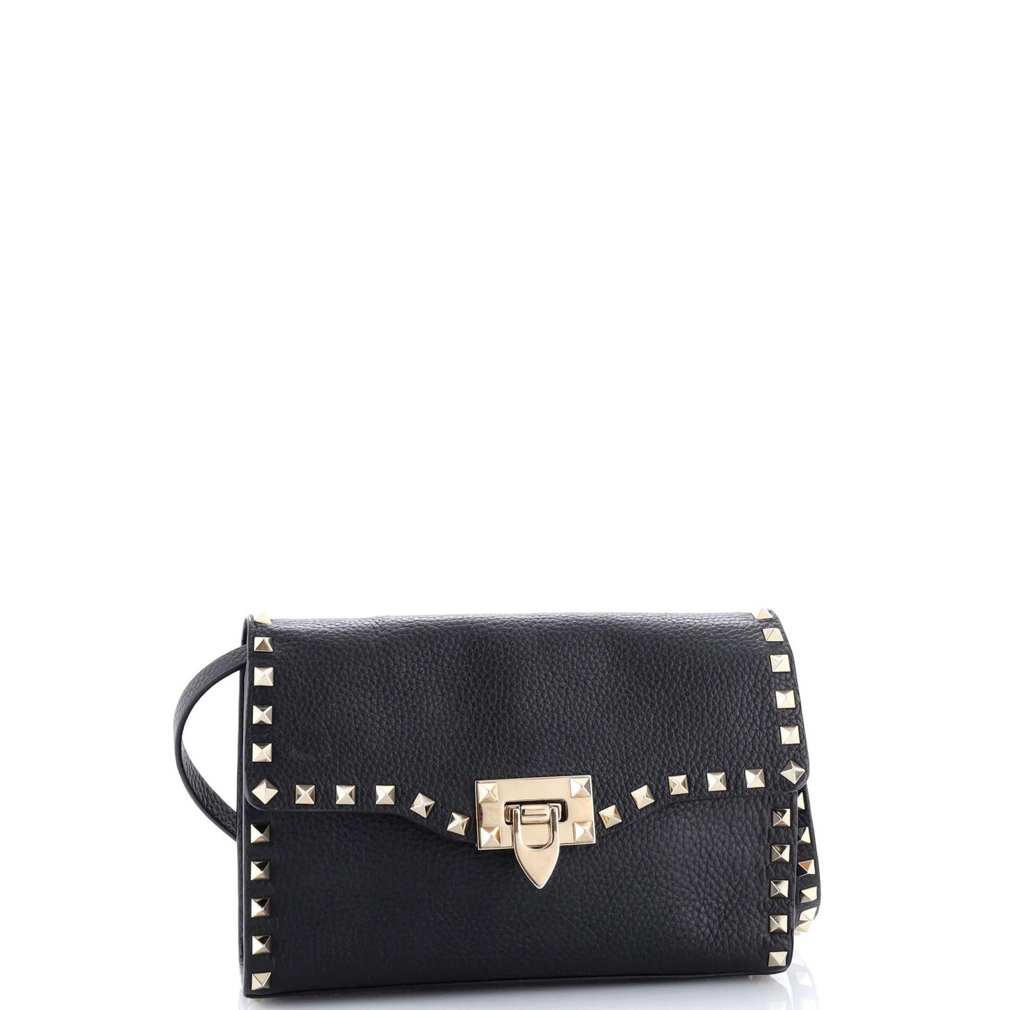 Valentino Garavani Rockstud Flip Lock Flap Bag Leather Medium