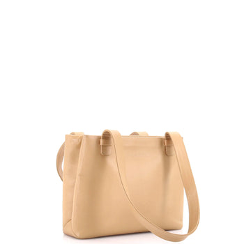 Chanel Vintage Logo Tote Leather Small