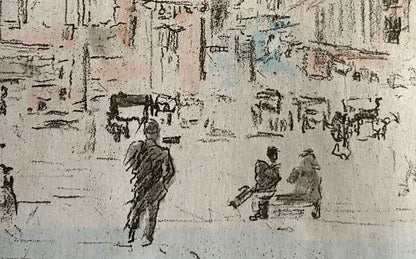 Michele Cascella Hand-Signed Watercolor Etching