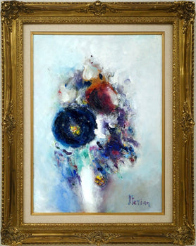 Margareta Sterian (Romania) Oil Painting Fantasic Bouquet Signed Romania