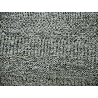 10'X10' Grandma Gray Undyed Modern Grass Hand Knotted Wool Oriental Rug