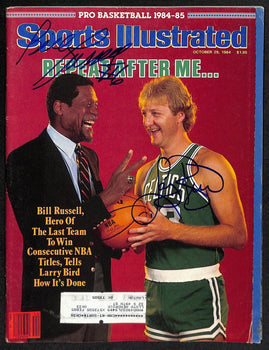 Bill Russell/Larry Bird Signed 10/29/1984 Sports