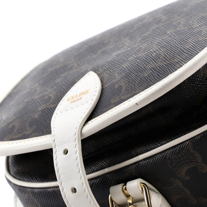 Celine Folco Bag Triomphe Coated Canvas Medium