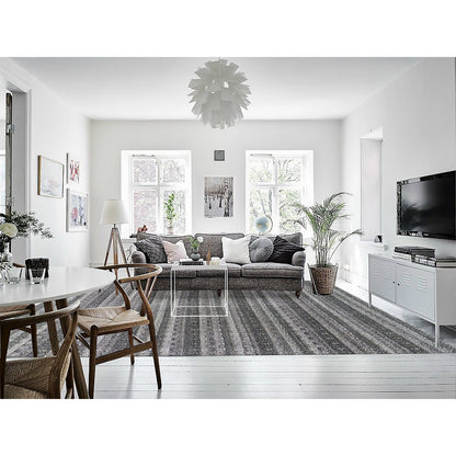 10'X13'10" Gray Hand Knotted Kohinoor Herrita Design 100% Plush Wool Rug