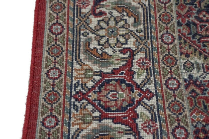 4X6 Ft Handmade Wool Indo-Bidjar Rug Floral