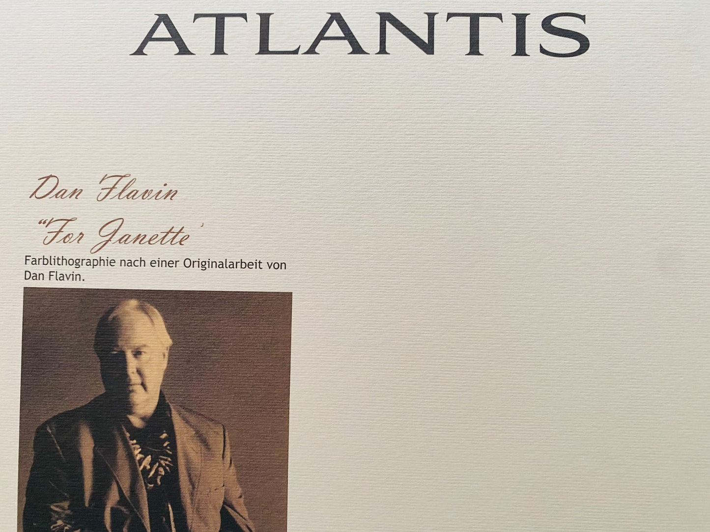 Dan Flavin Lithograph Coa Signed Op Numbered Pencil Stamp