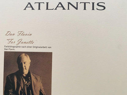 Dan Flavin Lithograph Coa Signed Op Numbered Pencil Stamp