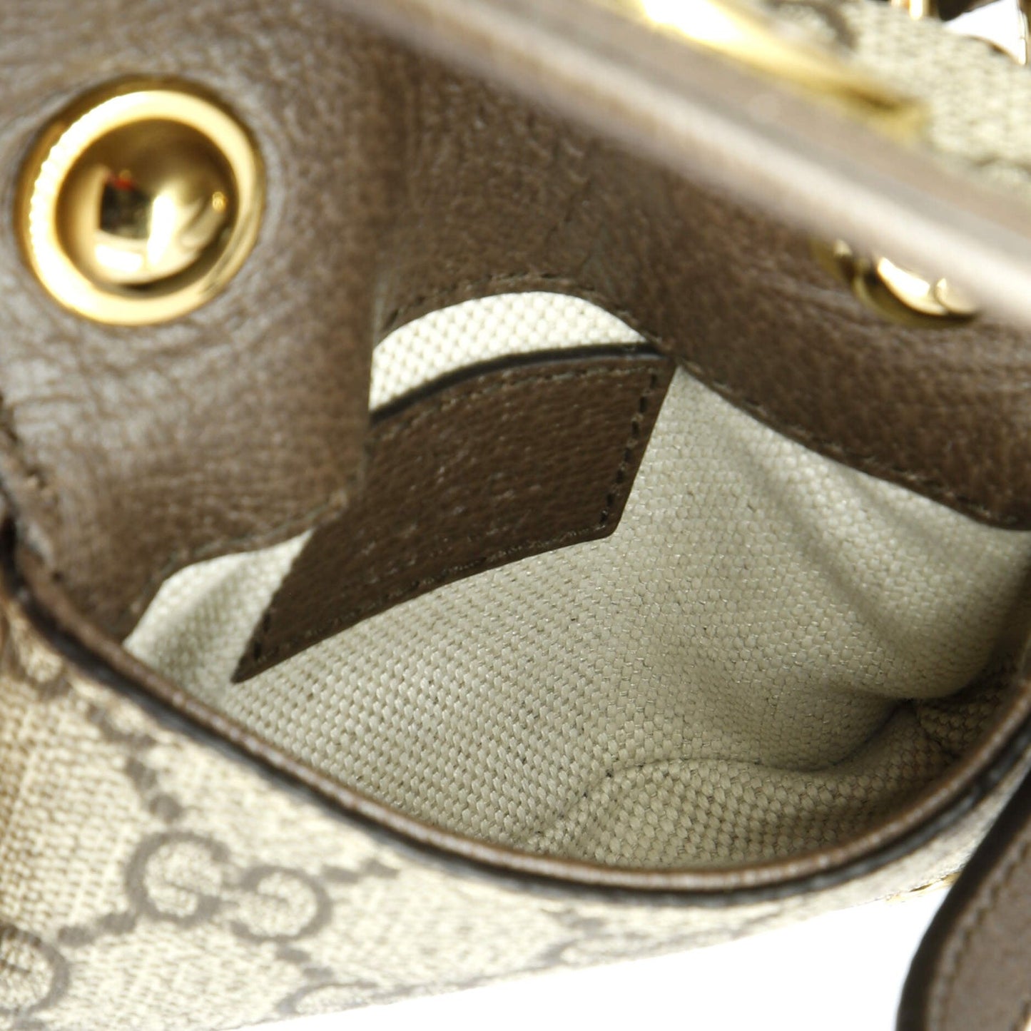 Gucci Blondie Nm Card Case Wallet With Strap Gg Coated Canvas