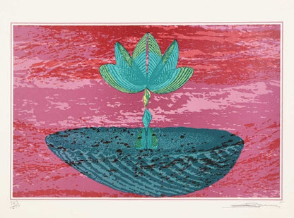 Lee Kian Seng Lotus Original Silkscreen  Signed, Numbered, Embossed Malaysia