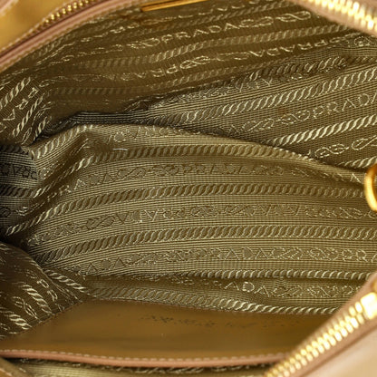 Prada Double Zip Lux Tote Vernice Saffiano Leather Small
