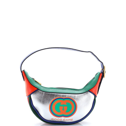 Gucci Good Game Ophidia Half Moon Bag Leather Mini