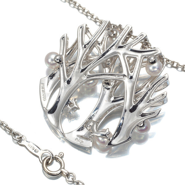 Mikimoto Necklace Akoya Pearl 3.3-3.9Mm Diamond