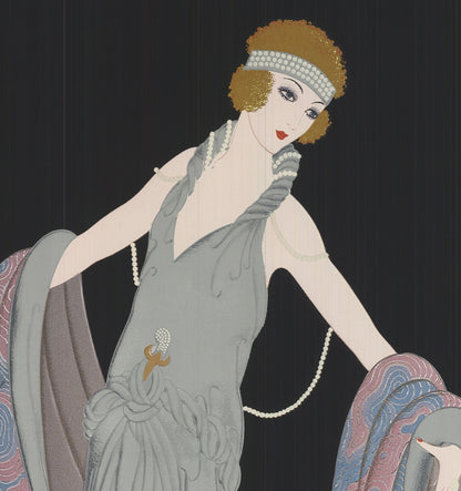 Erte Gala " Poster Art Deco Multicolor Gray Black