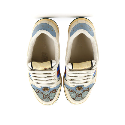 Gucci Screener Sneakers Gg Canvas With Crystals