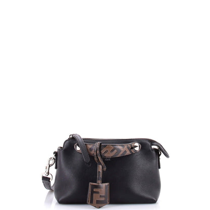 Fendi By The Way Satchel Leather With Zucca Embossed Detail Mini