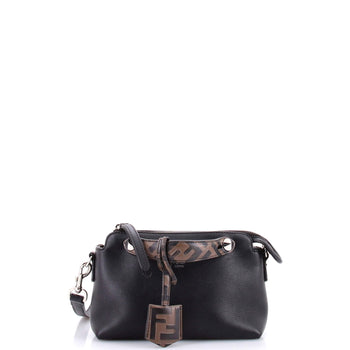 Fendi By The Way Satchel Leather With Zucca Embossed Detail Mini