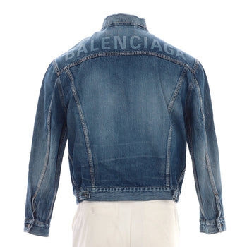 Balenciaga Women'S Logo Oversized Jacket Denim