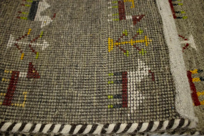 Handmade Tribal Oriental Area Rug Brownish Gray