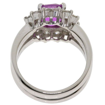 2.17Ct Pink Sapphire Ring Platinum Pt900 11G