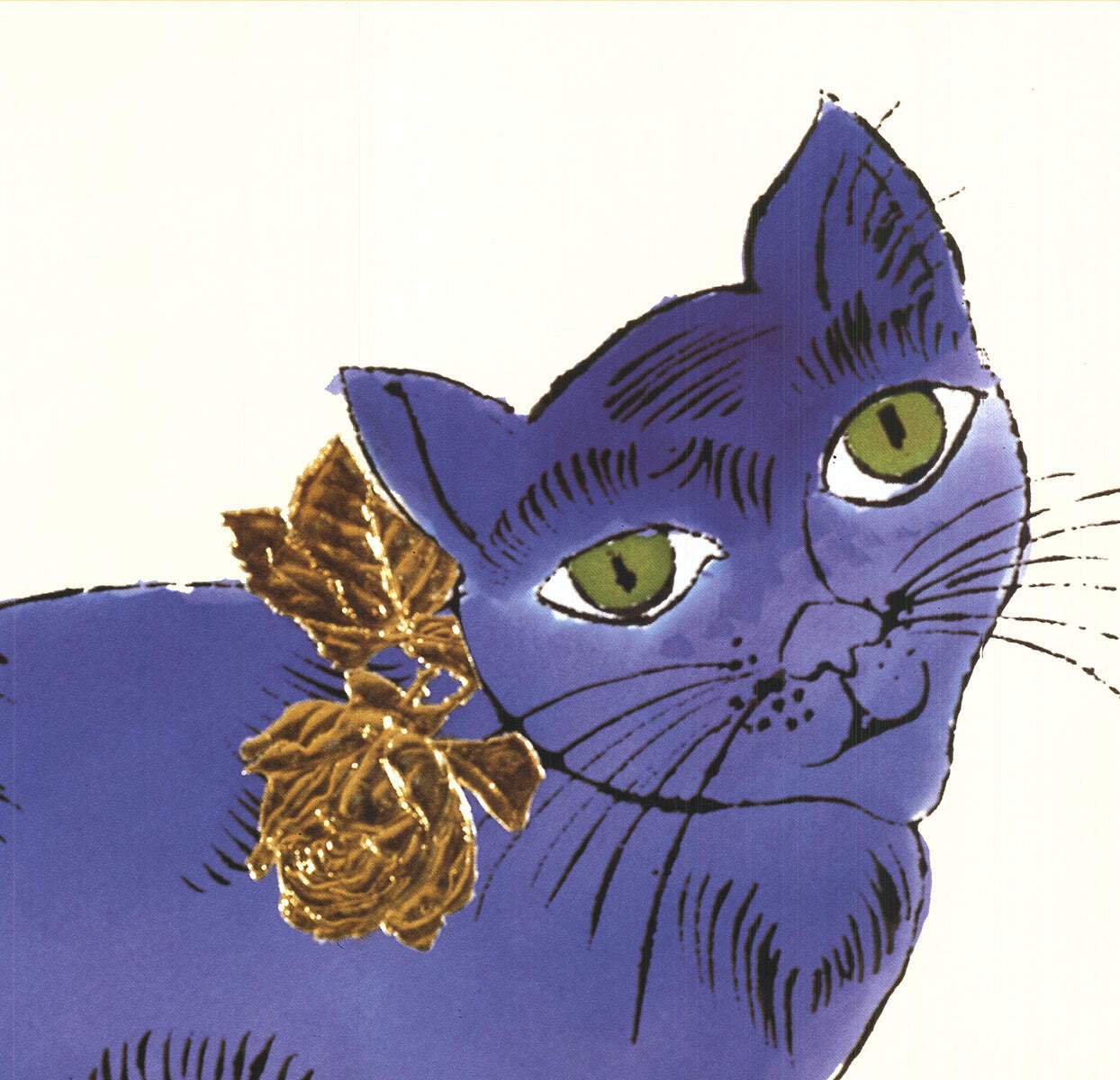 Andy Warhol Cat (Blue) " Poster Pop Art