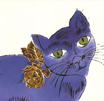 Andy Warhol Cat (Blue) " Poster Pop Art