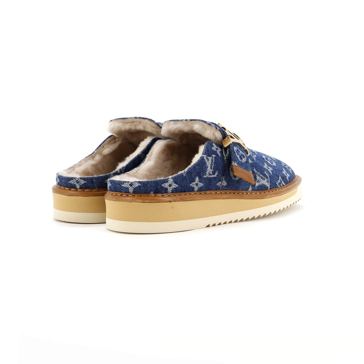 Louis Vuitton Cosy Flat Clog Mules Monogram Denim