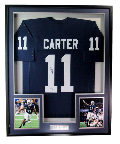 Abdul Carter Signed/Auto Navy Football Jersey