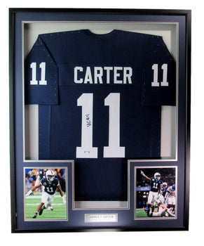 Abdul Carter Signed/Auto Navy Football Jersey