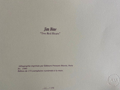 Jim Dine Lithograph Coa Signed Op Limited Edition Numbered 175 Ex