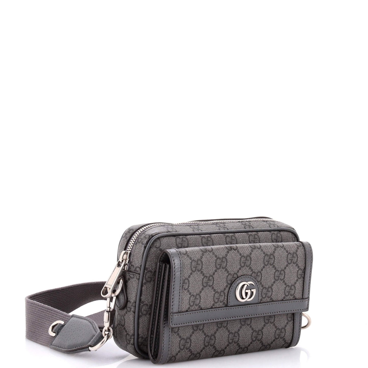 Gucci Ophidia Front Pocket Camera Bag Gg Coated Canvas Mini