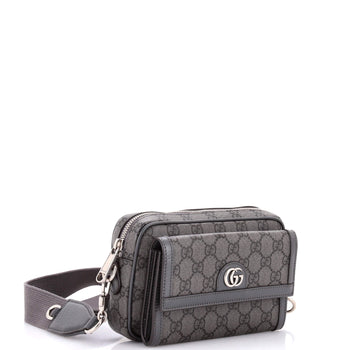Gucci Ophidia Front Pocket Camera Bag Gg Coated Canvas Mini