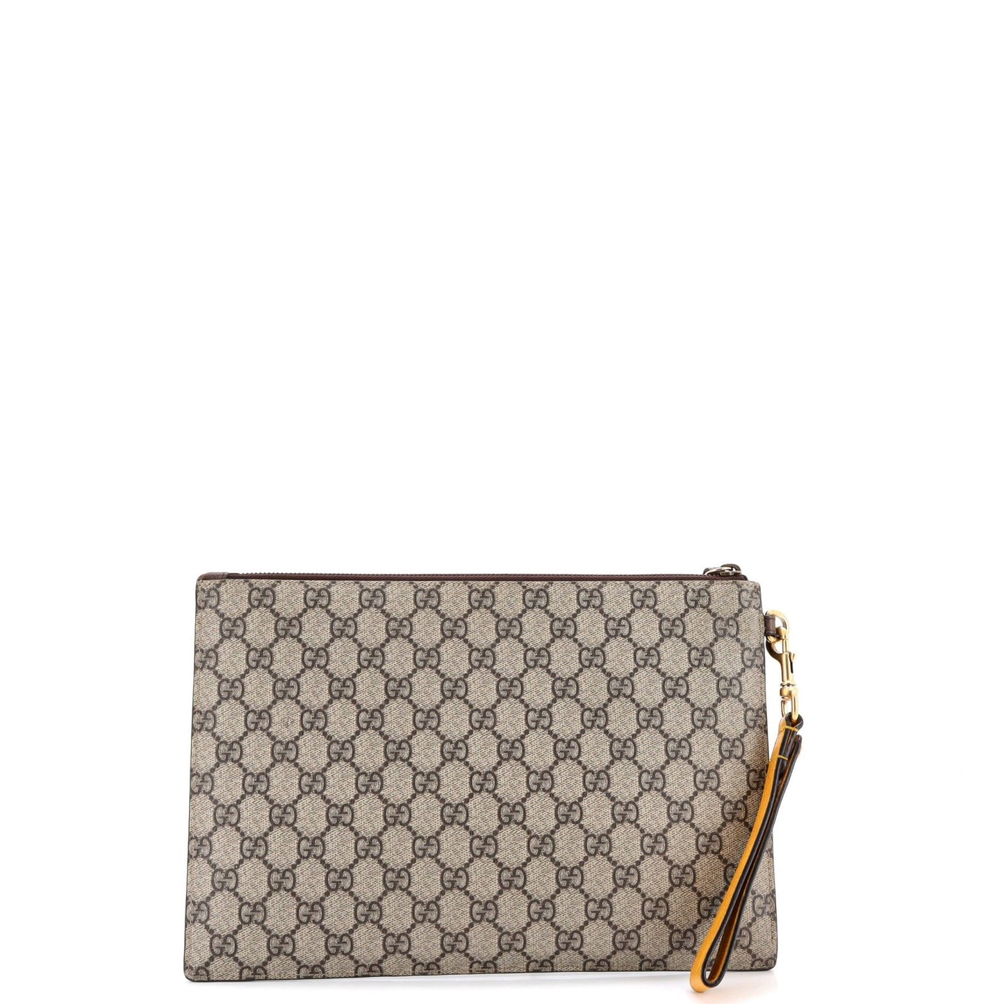 Gucci Neo Vintage Wristlet Pouch Gg Coated Canvas