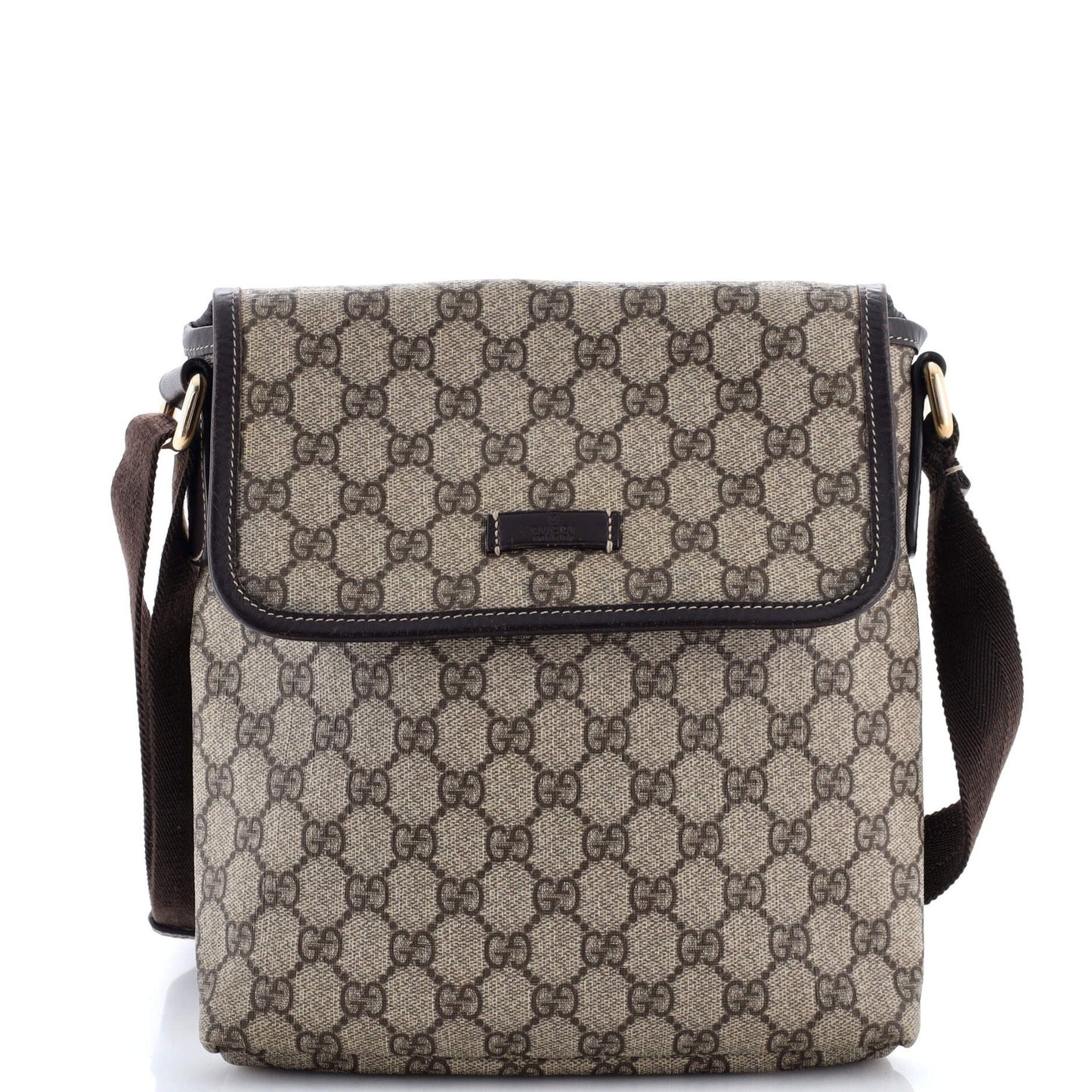 Gucci Flap Messenger Gg Coated Canvas Small