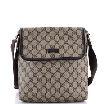 Gucci Flap Messenger Gg Coated Canvas Small