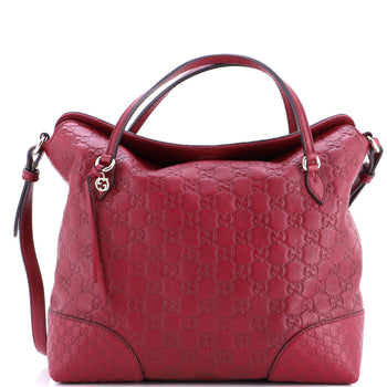 Gucci Bree Convertible Top Handle Bag Guccissima Leather Medium