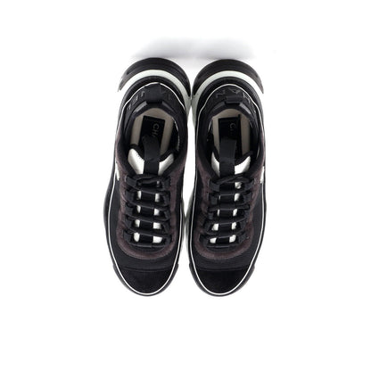 Chanel Women'S Cc Cap Toe Logo Sneakers Suede And Mixed Fibers