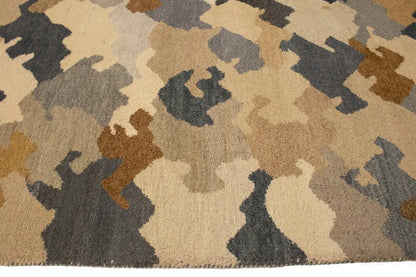 Indo-Gabbeh Modern Multicolor Abstract Rug