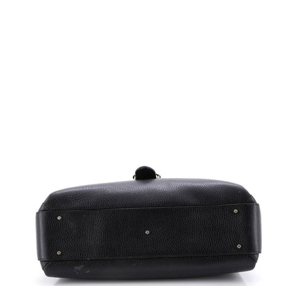 Gucci Interlocking Top Handle Bag Leather Medium