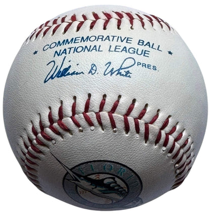 Rene Lachemann Autographed Commemorative Marlins Baseball