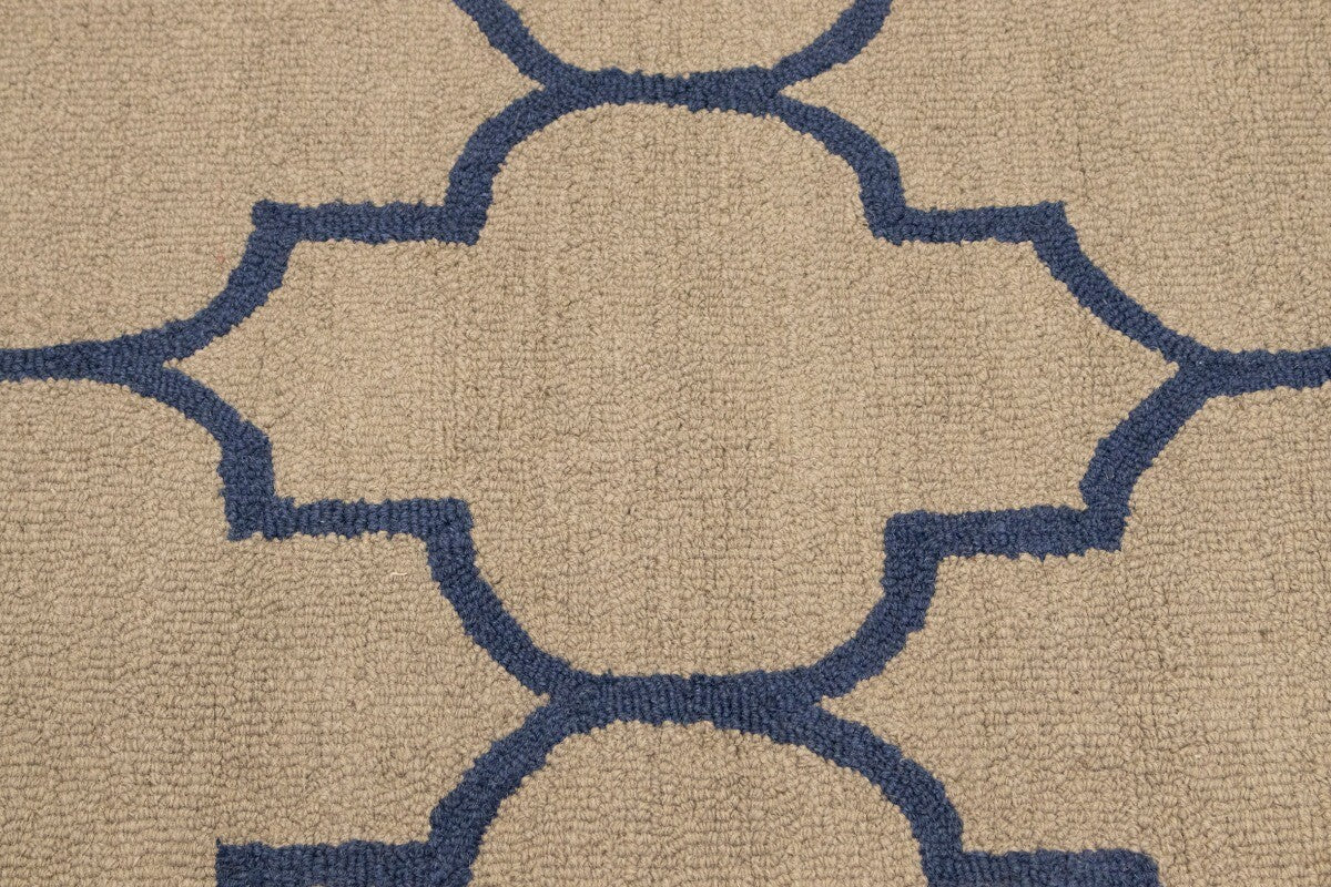 Cream Modern Contemporary Trellis Foyer 5X8