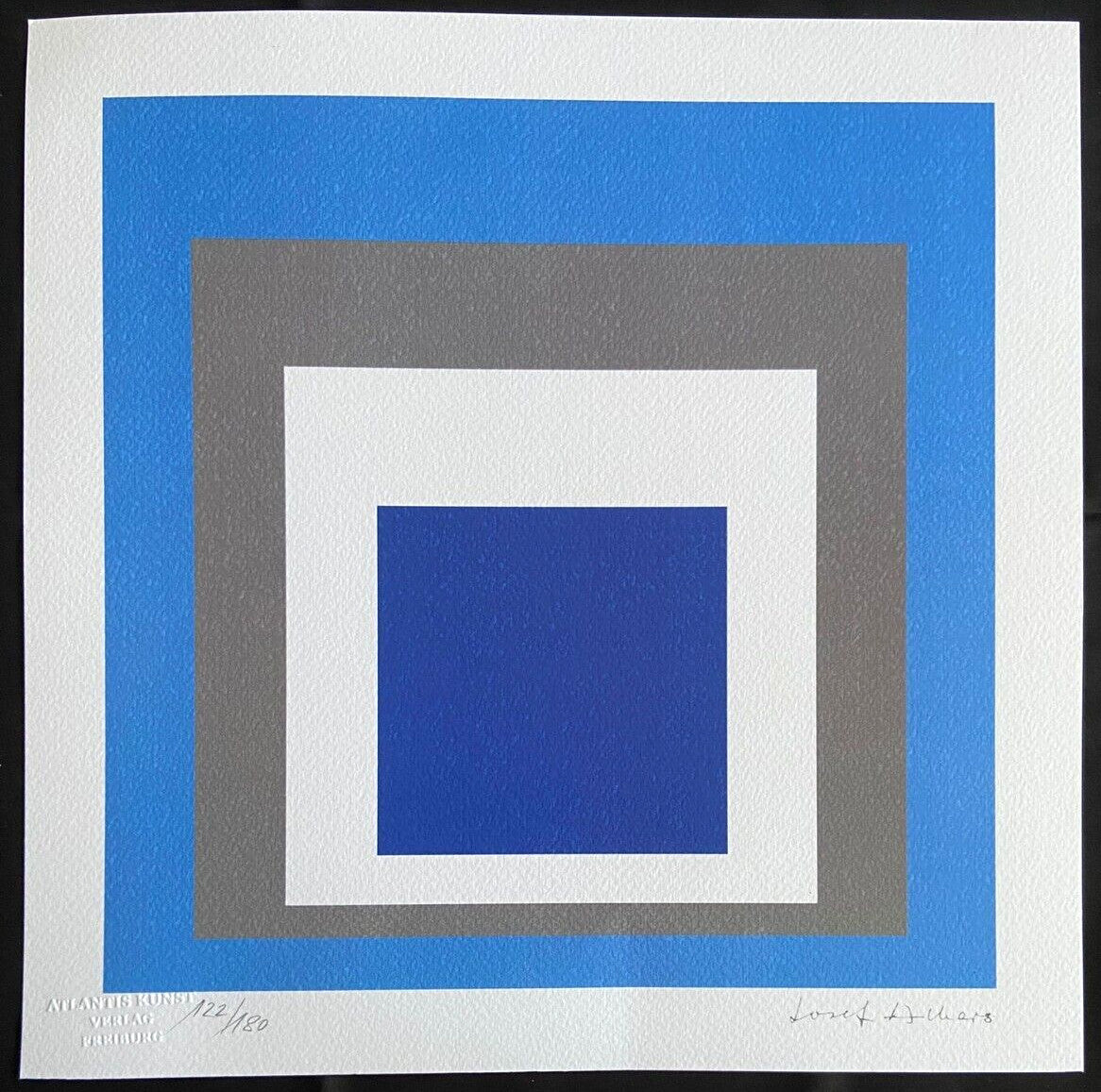Josef Albers Lithograph Coa Numbered Signed Op - Le Corbusier